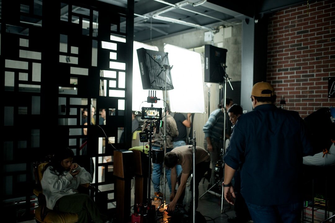 film set behind scenes